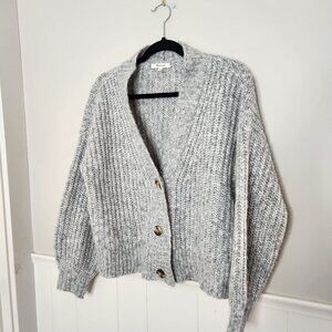 Madewell Gray Button-Up Cardigan